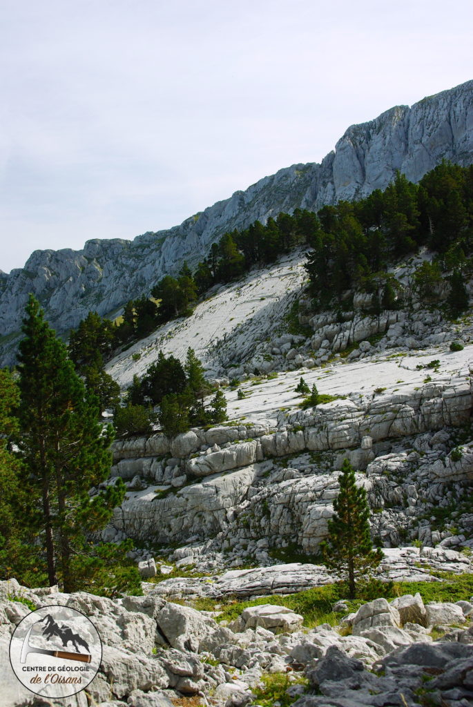 Le calcaire Urgonien visible ici forment l'armature géologique des Préalpes.