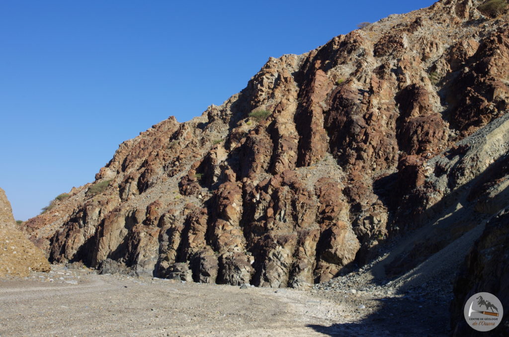 Le complexe filonien de l'ophiolite d'Oman.