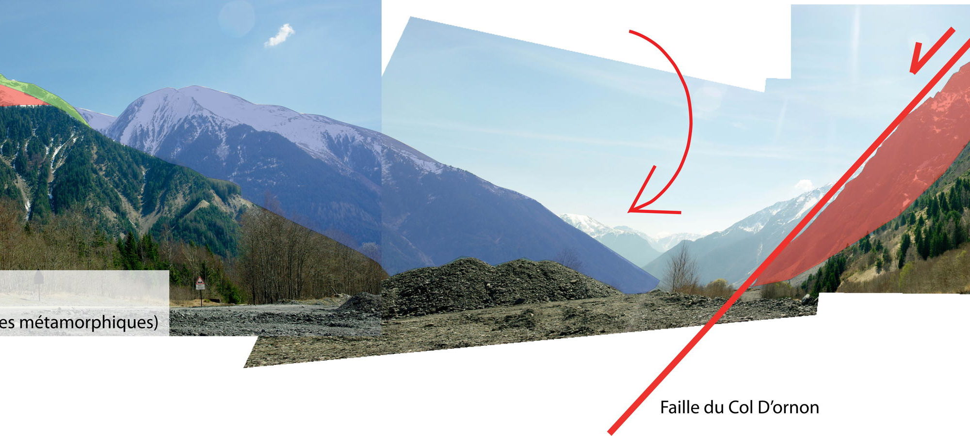 Interprétation géologique du panorama du col d'Ornon.